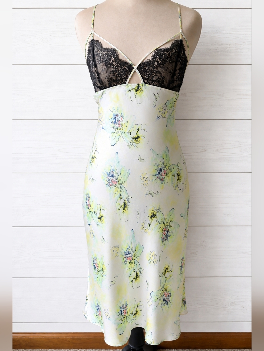 Victoria's Secret Designer Collection Fantasy Island 100% Silk Slip Dress Size S
